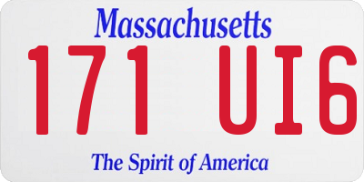 MA license plate 171UI6
