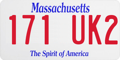MA license plate 171UK2