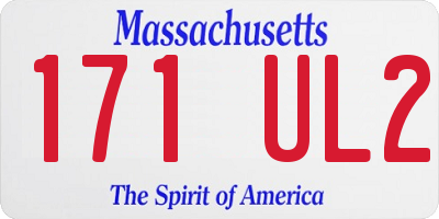 MA license plate 171UL2