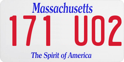 MA license plate 171UO2