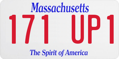 MA license plate 171UP1