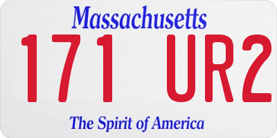 MA license plate 171UR2