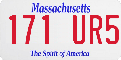 MA license plate 171UR5