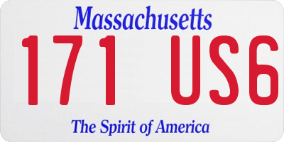 MA license plate 171US6