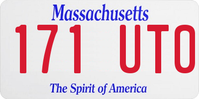 MA license plate 171UT0