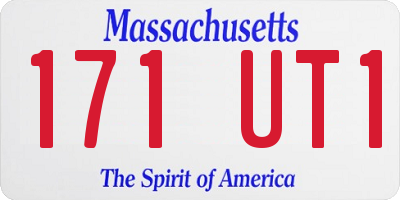MA license plate 171UT1