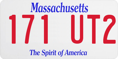 MA license plate 171UT2