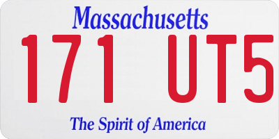 MA license plate 171UT5