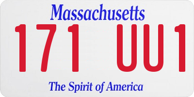 MA license plate 171UU1