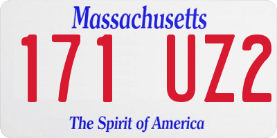 MA license plate 171UZ2