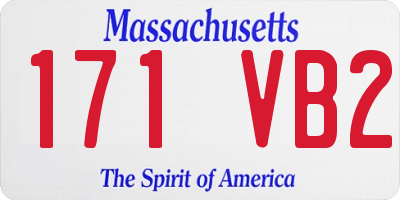 MA license plate 171VB2