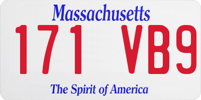 MA license plate 171VB9