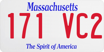 MA license plate 171VC2