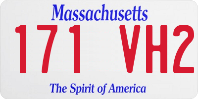 MA license plate 171VH2