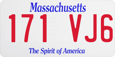MA license plate 171VJ6