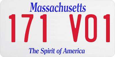 MA license plate 171VO1