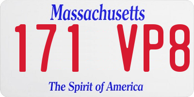 MA license plate 171VP8