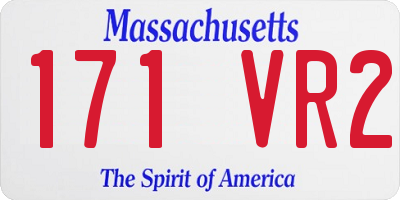 MA license plate 171VR2