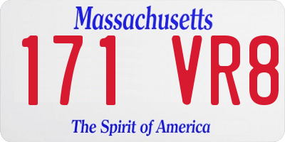 MA license plate 171VR8