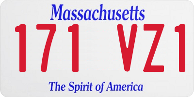 MA license plate 171VZ1