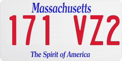 MA license plate 171VZ2