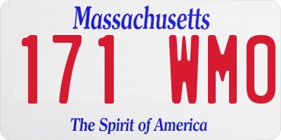 MA license plate 171WM0