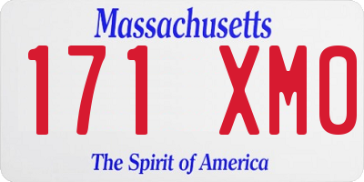 MA license plate 171XM0