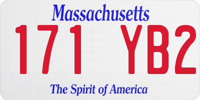 MA license plate 171YB2