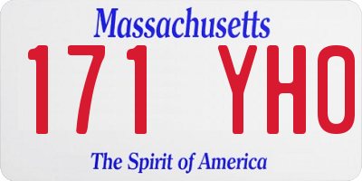 MA license plate 171YH0