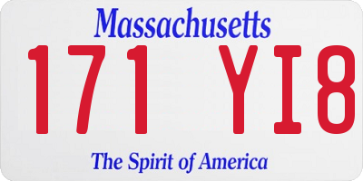 MA license plate 171YI8