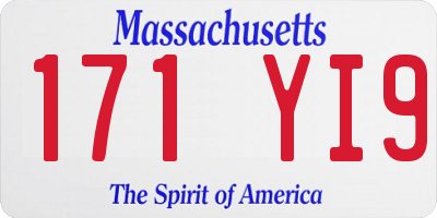 MA license plate 171YI9