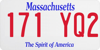 MA license plate 171YQ2