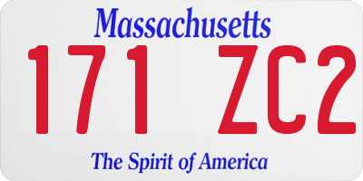 MA license plate 171ZC2