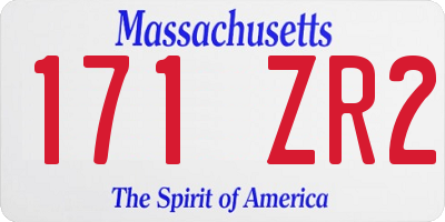MA license plate 171ZR2