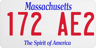 MA license plate 172AE2