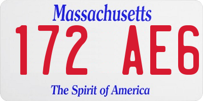 MA license plate 172AE6