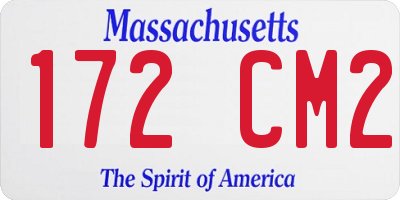 MA license plate 172CM2