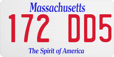 MA license plate 172DD5