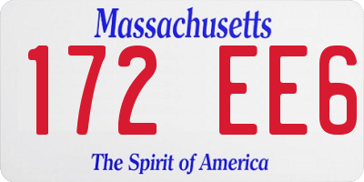 MA license plate 172EE6