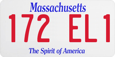 MA license plate 172EL1