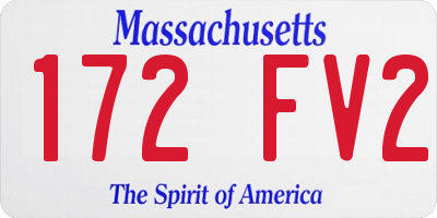 MA license plate 172FV2