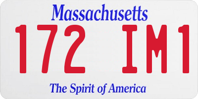 MA license plate 172IM1