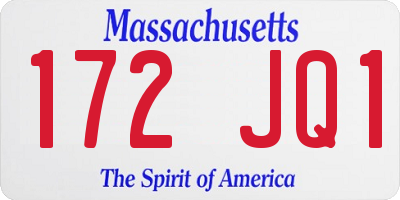 MA license plate 172JQ1