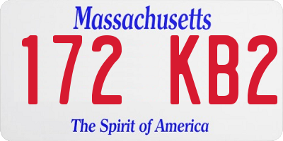 MA license plate 172KB2