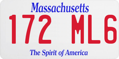 MA license plate 172ML6