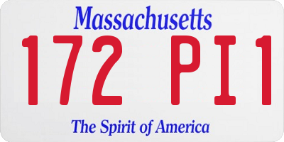 MA license plate 172PI1