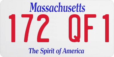 MA license plate 172QF1
