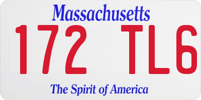 MA license plate 172TL6