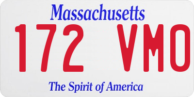 MA license plate 172VM0