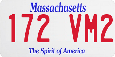 MA license plate 172VM2